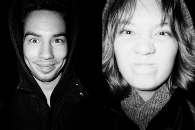 Черно-белое фото пары